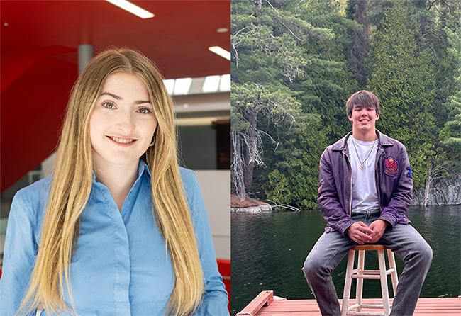 collage of two students
